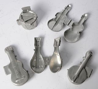Five Music Related Ice Cream Molds