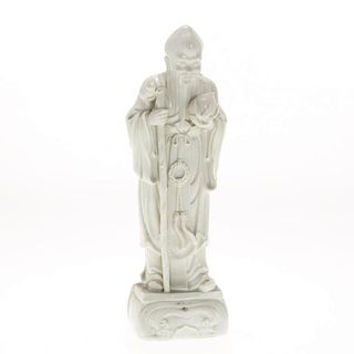 Chinese blanc de chine immortal figure with peach