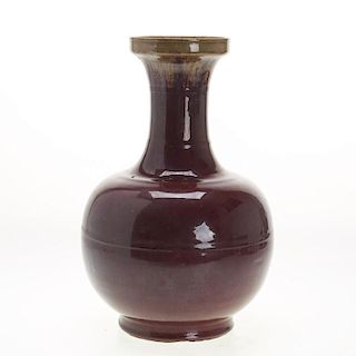Chinese sang de bouf porcelain vase