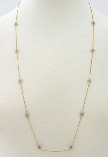 14K gold and diamond necklace