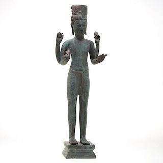 Large Southeast Asian bronze Krishna