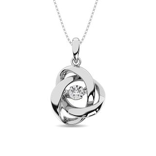 Diamond 1/20 Ct.Tw. Shimmering Pendant in Sterling Silver