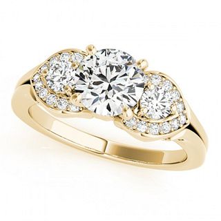 1.45 ctw VS/SI Diamond 3 Stone Ring 18k Yellow Gold