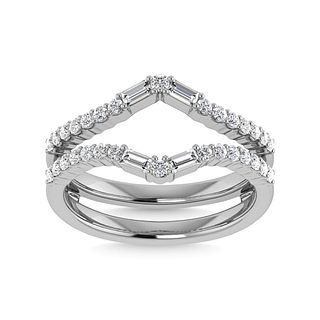 Diamond 3/8 Ct.Tw. Curve Guard Ring in 14K White Gold