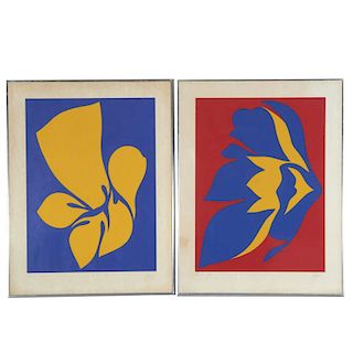 Jack Youngerman, pair color lithographs