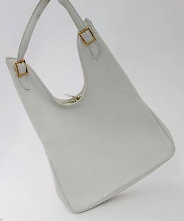 Hermes white togo leather Massai bag