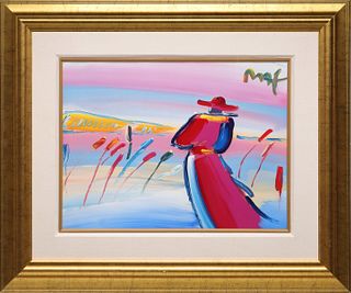 PETER MAX (B. 1937) LITHOGRAPH WITH ACRYLIC PAINT