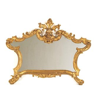 Italian Rococo giltwood wall mirror