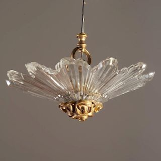 Louis XVI style bronze mounted sunburst chandelier