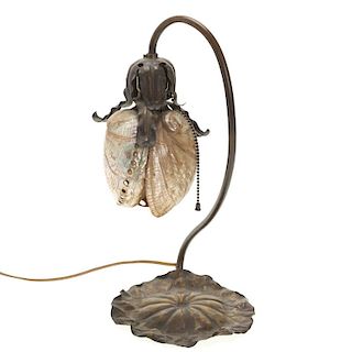 Attr. Charles Frederick Eaton abalone shell lamp