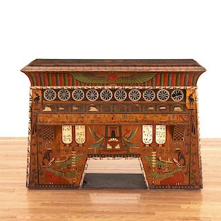 Egyptian Revival spinet piano