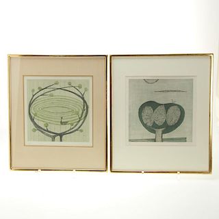 Keiko Minami, (2) color etchings