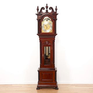 Walter Durfee mahogany tall case clock