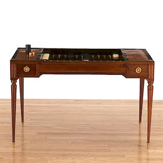 Louis XVI mahogany "tric trac" backgammon table