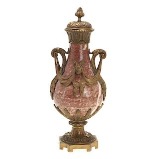 Louis XV style bronze mounted marble urn