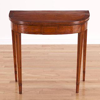 Regency style inlaid mahogany card table