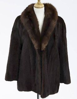 Koslow's vintage brown ranch mink jacket