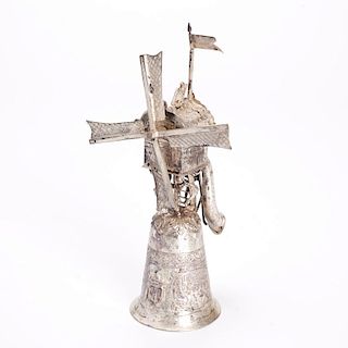 Dutch silver windmill marriage cup