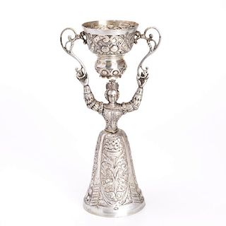 Continental silver marriage cup