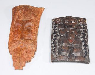 Group of Two Carved Ethnographic Panels