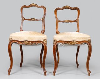 Carved French Louis XV Parlor Chairs
