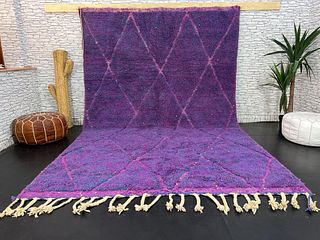 Lovely Authentic Engraved Pruple Rug