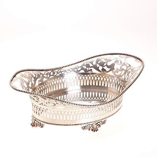 Tiffany & Co. reticulated sterling silver basket