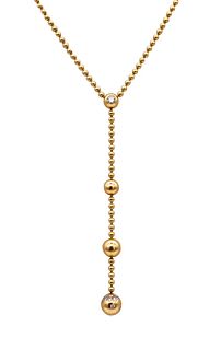 Cartier Paris Draperie Decolette Necklace In 18K Gold with Diamonds