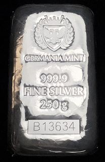 Germania Mint 250 Gram .9999 Silver Bar
