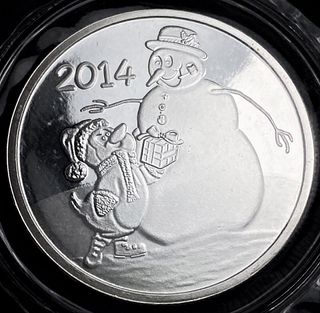 2014 Christmas 1 ozt .999 Silver