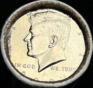 2001 $10 (20-coins) Roll Kennedy Half Dollars