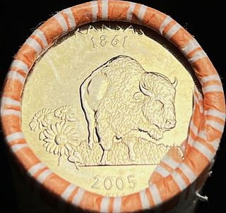 2005 $10 (40-coin) Roll Kansas State Quarter