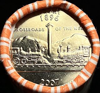 2007 $10 (40-coin) Roll Utah State Quarter