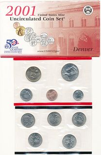 2001 United States Denver Mint Set (10-coins)