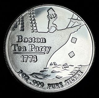 1773 Boston Tea Party 1 ozt .999 Silver