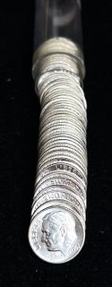 Roll (50-Coins) 1962 Roosevelt 90% Silver Dime