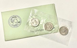 1979 Susan B. Anthony Dollar Souvenir 3-Coin Set
