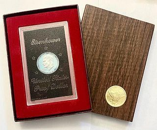 1972-S Eisenhower Proof Silver Dollar in Brown Box