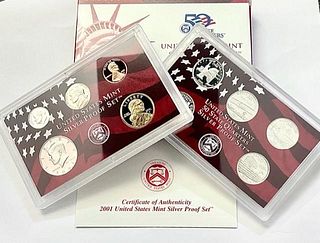 2001 United States Mint Silver Proof Set (10-Coins)