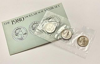 1980 Susan B. Anthony Dollar (3-Coin) Souvenir Set