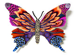 Patricia Govezensky- Original Painting on Cutout Steel "Butterfly CCLXXI"