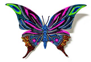 Patricia Govezensky- Original Painting on Cutout Steel "Butterfly CCLXXXII"