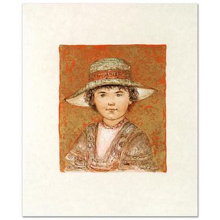 "Jill Ann" Limited Edition Lithograph by Edna Hibel (1917-2014), Numbered and Hand Signed with Certificate of Authenticity.