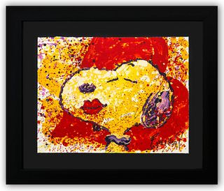 Tom Everhart- Hand Pulled Original Lithograph "Kiss is just a Kiss"