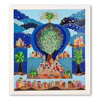 Ilan Hasson, "Tree of Life" Hand Signed Limited Edition Serigraph on Paper with Letter of Authenticity.