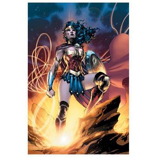 DC Comics, "Wonder Woman 75th Anniversary Special #1" Numbered Limited Edition Giclee on Canvas by Jim Lee with COA.