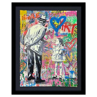 Mr. Brainwash, "Caught Red Handed" Framed Mixed Media Original, Hand Signed with Certificate of Authenticity.