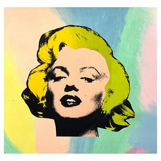 Steve Kaufman (1960-2010), "Marilyn" Hand Painted, Hand Pulled Unique Variation Silkscreen on Canvas, Numbered 8/50 and Hand Signed Inverso with Lette