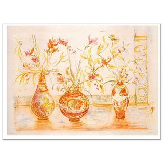 "Chinese Vase" Limited Edition Lithograph (42" x 29.5") by Edna Hibel, Numbered and Hand Signed with Certificate!