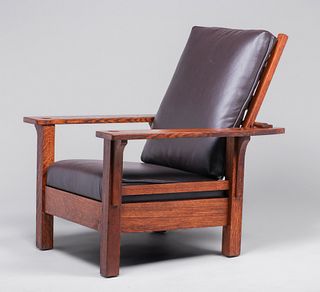 L&JG Stickley #470 Open-Arm Morris Chair c1908-1912